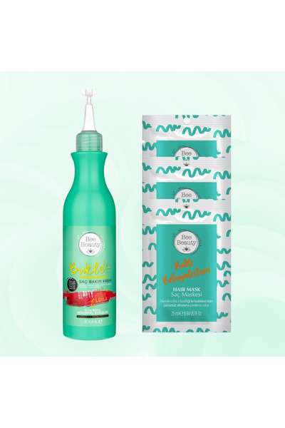Bee Beauty Bukle Belirginleştirici Saç Bakım Kremi 300 ml - Saç Maskesi 25 ml x 3