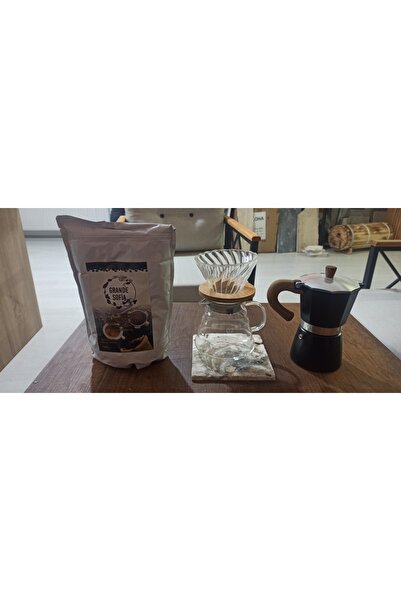 espresso çekirdek kahve + moka pot + kahve demleme sürahisi+ kahve demleme aparatı