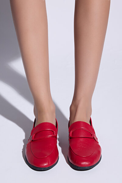 Eric Nurnberg Annabel Kırmızı Deri Loafer