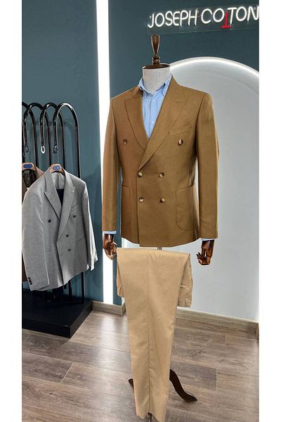 Savira slimfit ανδρικό σακάκι και μπαντόν διπλό στήθος νέας σεζόν υφαντό ύφασμα