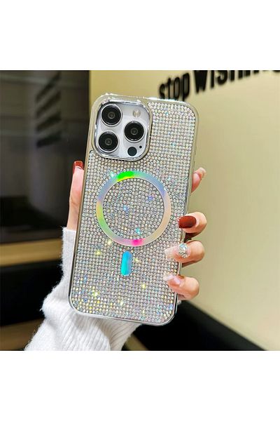 bbtech Color Gradient Shiny Stone Case with Magsafe Compatible with Apple iPhone 16 Pro Max