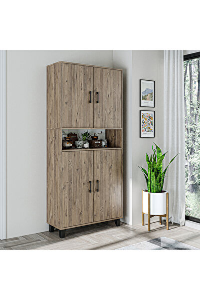 ROOMART Como 6 Gözlü 4 Kapaklı Çok Amaçlı Dolap Ayakkabılık Kiler dolabı 90 cm