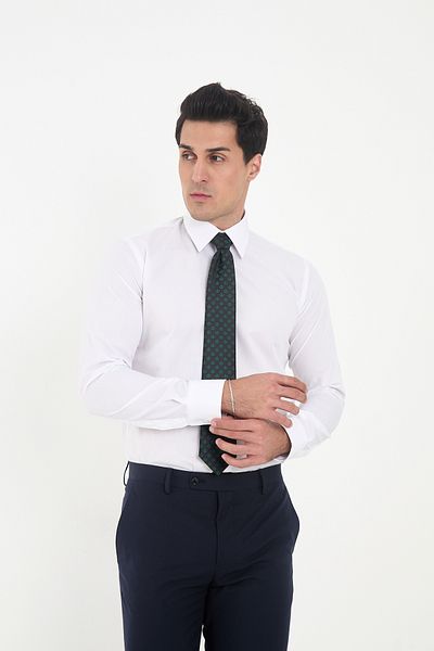 Brianze Crown Patterned Black Green Tie