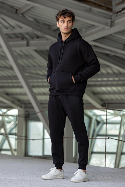 YAKAMEL Ανδρικό Σετ Φόρμας Πλήρους Εφαρμογής από Χοντρό Άνετο Βαμβάκι Ποιότητ...