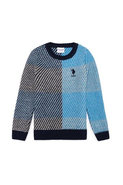 U.S. Polo Assn. Тъмносин пуловер за момче