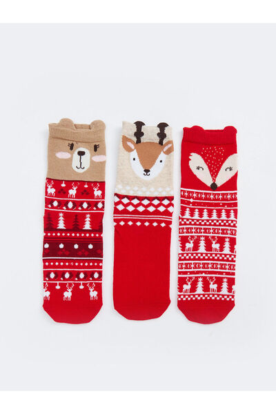 LC Waikiki LCW Kids New Year Themed Girl's Socks 3-Piece