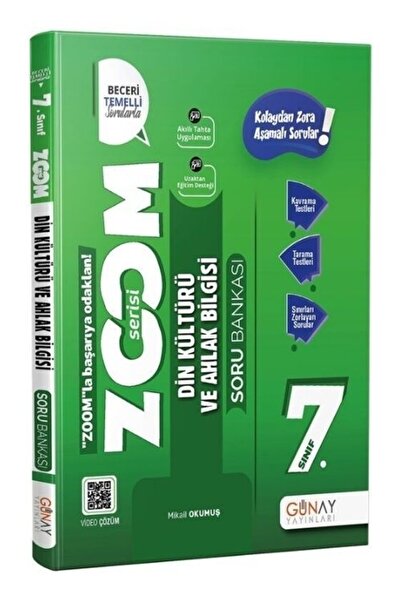 Günay Yayınları 7. Sınıf Din Kültürü Ve Ahlak Bilgisi Yeni Zoom Soru Bankası