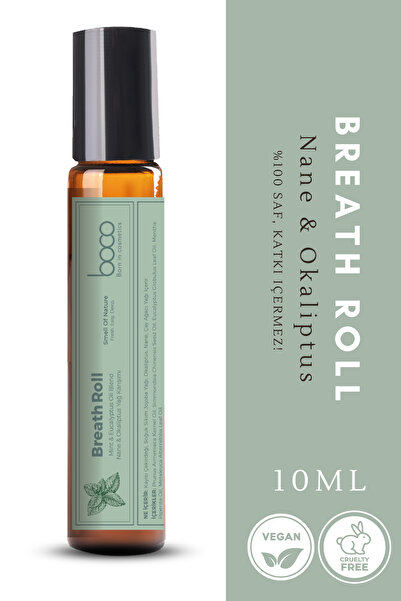 Boco Nature Aromaterapi Roll, Uçucu Yağ Karışımı Roll Nane Okaliptus