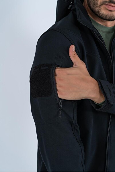 Combat Tactical Outdoor Tactical Coat - Αθλητικό παλτό με κουκούλα, επένδυση και εποχιακό Softjell Stand-up γιακά