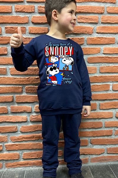 endudu Snoopy Printed Children's Set - 2-Piece 100% Cotton Kindergarten-Nursery Set
