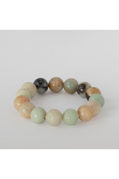 Paleo Amazonit Taşı Bileklik, 12 mm Doğal Taş Bileklik