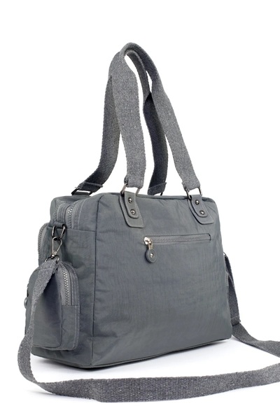 By Hakan Tk-10 Γκρι Τσάντα ώμου και ώμου - Κλίνκερ πολλαπλών τμημάτων