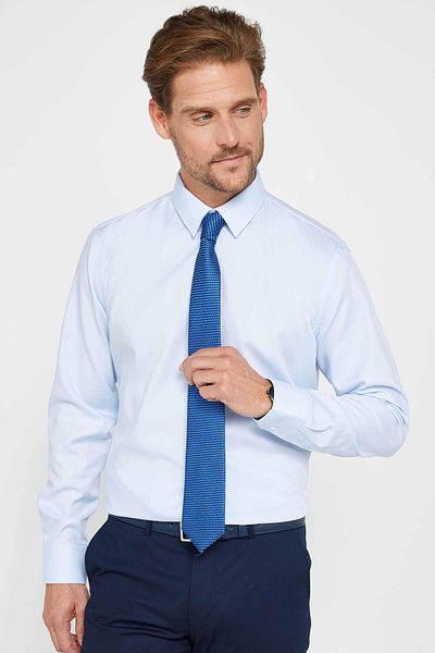Tudors Ανδρικό πουκάμισο Slim Fit μακρυμάνικο Non Iron