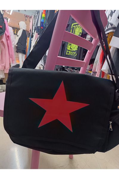 Köstebek Star Printed Messenger Bag
