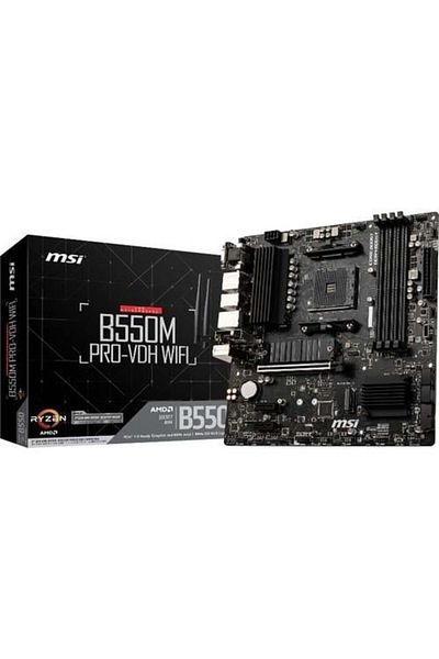 MSI B550M Pro-Vdh Wifi Ddr4 M2 Pcie Nvme HDMI Dp Pcie 16X V4.0 Am4 Matx - Pc Peripheral Device
