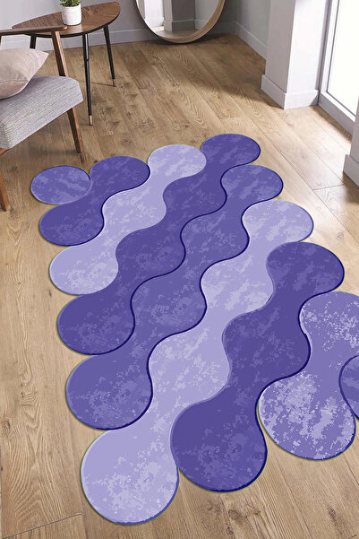 Viyana Home Dijital Baskılı Kaymaz Taban Yıkanabilir Lazer Kesim Yolluk Salon Halısı