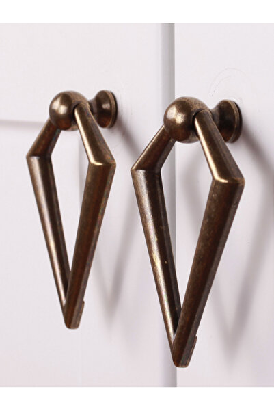 senRo yapı Market Üçgen Sarkaç Kulp Antik Sarı Mutfak Vestiyer Dolap Çekmece ...