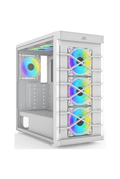 AREY TEKNOLOJİ POWERBOOST PB-GR222BW 7-RGB FANLI GAMING MID-TOWER PC KASASI B...