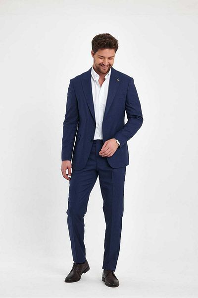 Savira slimfit ανδρικό σακάκι και γιλέκο και μπαντόν υφαντό ύφασμα drop 6