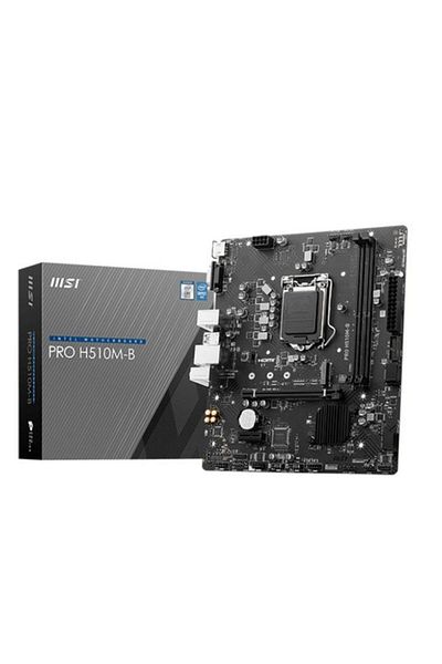 MSI Msi Pro H510M-B 2933MHz DDR4 Socket 1200 M.2 HDMI VGA mATX 10th Generation Motherboard