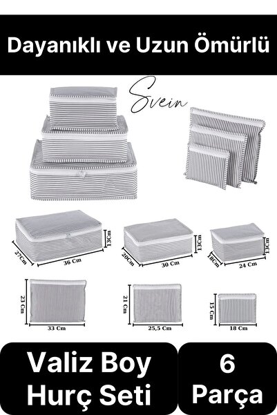 Svein Σετ 6 βαλιτσών Organizer Τσάντα ταξιδιού Organizer Σετ τσάντας με φερμο...