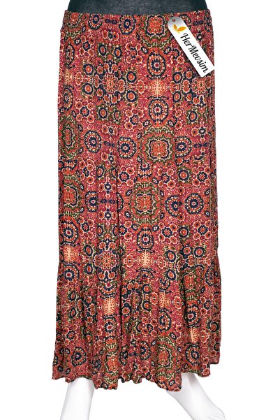 DRMC OUTWEAR Hesna Women's Olcay Summer Woven Viscose 3 Layer Ethnic Fuchsia ...