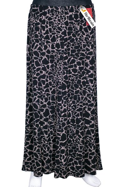 HESNA Large Size 8 Piece Stoned Black Women's Skirt - Ecem