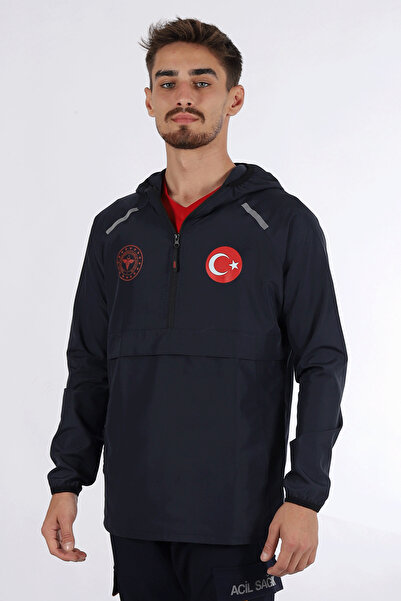 Pratik Medikal Lacivert 112 Acil Sağlık Kanguru Cep Rüzgarlık Unisex