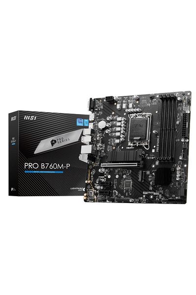 MSI لوحة أم للألعاب Pro B760M-P مع مقبس Intel B760 DDR5 1700 6800MHz mATX