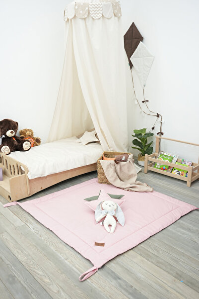 mordesign Kare Bebek/Çocuk Oyun Halısı, Yenidoğan Emekleme Pedi, Aktivite Matı, XL Büyük Boy, Kampçı Serisi