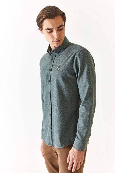 U.S. Polo Assn. U.S. Polo Assn. Dark Green Dokoma Long Sleeve Shirt