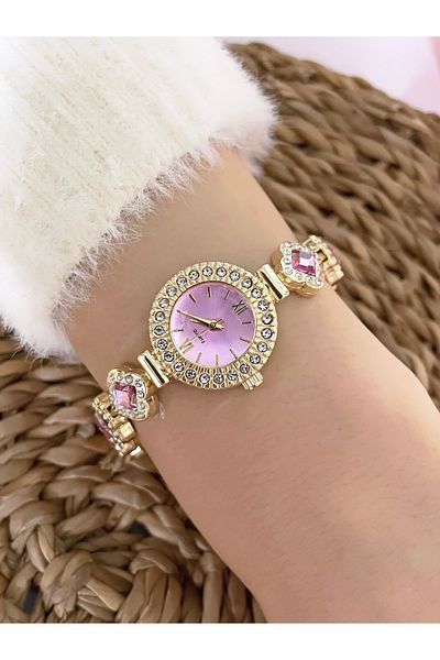 Bimodabu Women's Roman Numeral Wristwatch with Luxurious Zirconia