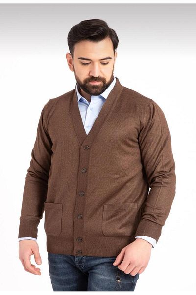 MERY FASHİON Ανδρική εποχιακή λεπτή πλεκτή ζακέτα Dad