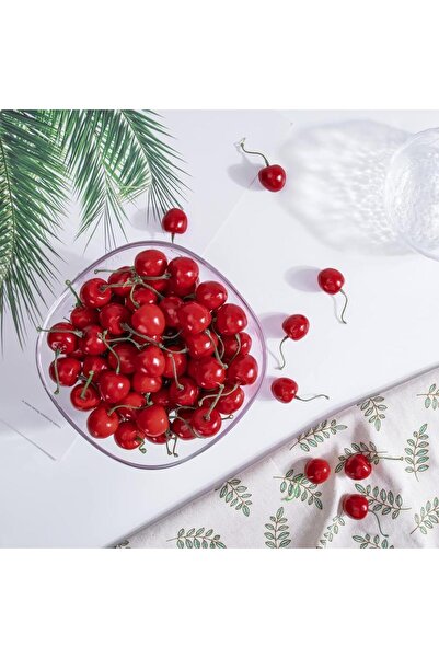 Nettenevime Yapay Kiraz Kırmızı 12li Paket  Yapay Meyve