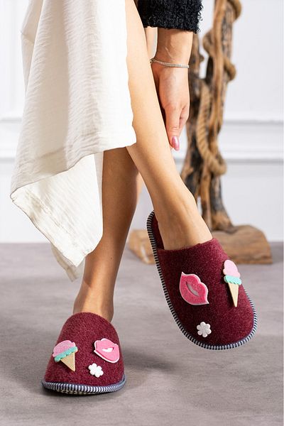 Friend & Trend Felt Velcro Fancy Gift House Slippers Ft1111