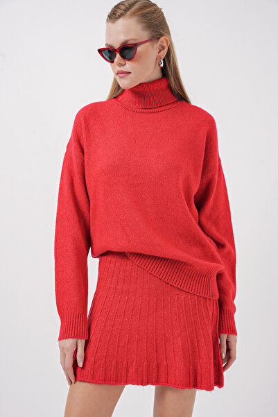 Bigdart 15891 Kazak Etek Triko İkili Takım - A.Kırmızı