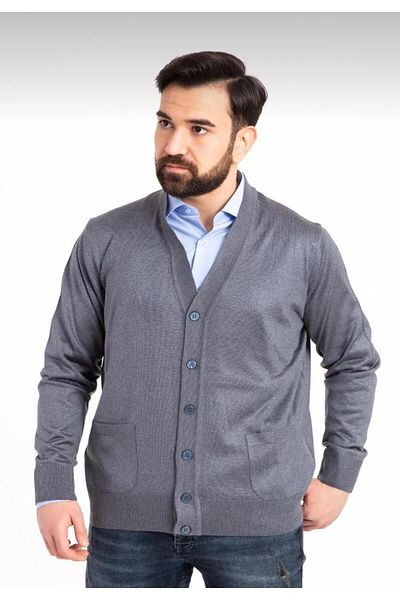 MERY FASHİON Men's Seasonal Thin Knitwear Dad Cardigan