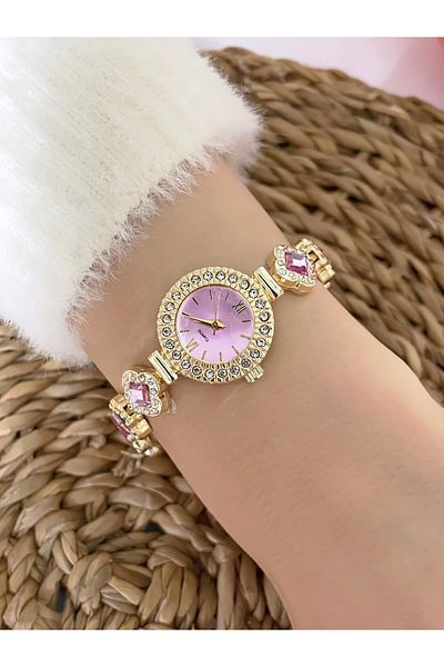 Bimodabu Women's Roman Numeral Wristwatch with Luxurious Zirconia