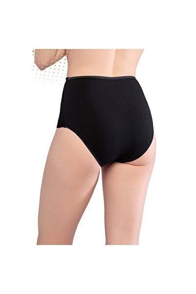 Belinay 3037 Lace Front High Waist Bato Panties Black 4 Pack Lace and Luxe