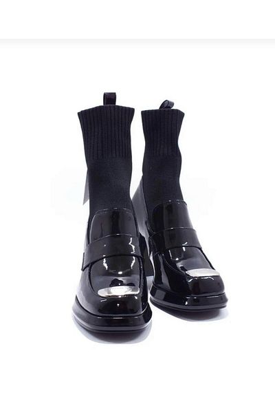 Guja 24k429 Γυναικεία Πλατφόρμα Σόλα Κάλτσες Loafer Patent Leather Boots