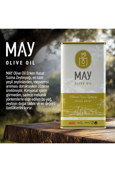 may yapıcıoğlu Erken Hasat Doğal Sızma Zeytinyağı - 15 Lt | May Olive Oil
