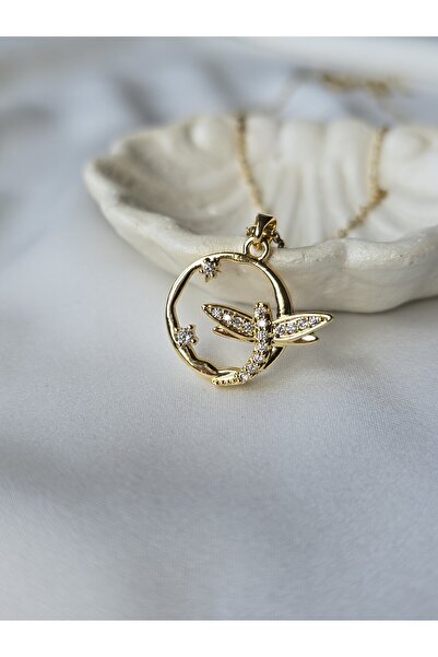 ULYOS PONIS Yusufçuk Halka Zirkon Taşlı İnce Zincirli Vip Kadın Stainless Ste...