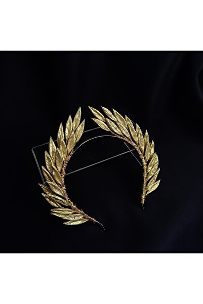 gelin Yapraklı tasarım helen taç,porselen taç