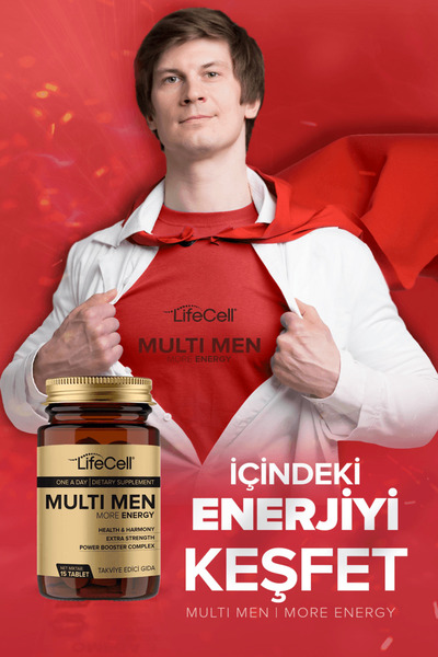 Lifecell Multı Men Power Booster Complex | Multimen More Energy ( Erkeklere Özel Performans Arttırıcı )