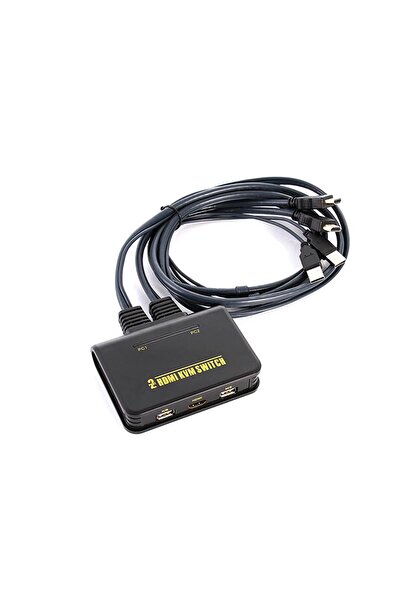 S-LINK SL-2702HKW 2li HDMI 1.8m Kablolu Otomatik HDMI KVM Switch