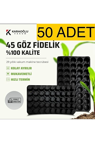 KARAOĞLU VAKUM AMBALAJ Fide Viyol 50 Adet 45 Göz Fide Viyolü Fidelik Fide Alt...