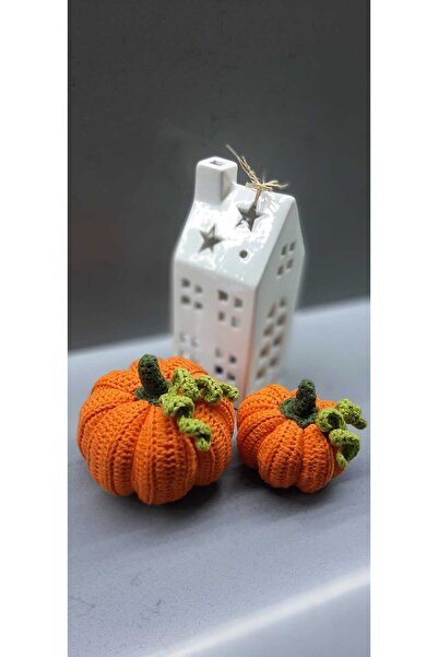 Dekor El Örgüsü Dekoratif Balkabağı 2' li Set