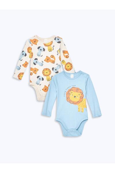 LC Waikiki LCW baby Baskılı Erkek Bebek Çıtçıtlı Body 2 li (W4)