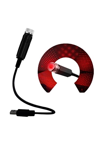 Otoaction OTOACTİON  Kırmızı Ayak Altı Tavan Led Araç İçi Aydınlatma İç Disko Ayarlanır Usb Lamba Işık