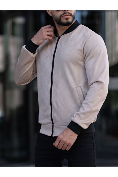 Genel Markalar Erkek Krem Süet Ceket